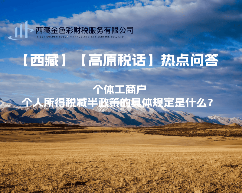 個(gè)體工商戶個(gè)人所得稅減半政策的具體規(guī)定是什么？